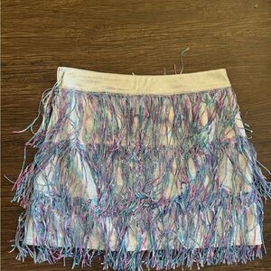 Fringe Embellished Skirt - Multicolor